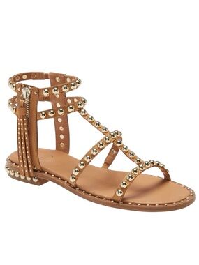 {ASH} Power Leather Gladiator Studded Sandals